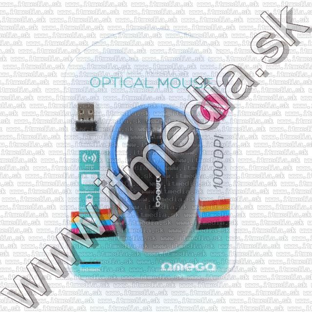 Image of Omega Optical Mouse WIRELESS (OM 415) 1000dpi Black-Blue (IT10892)